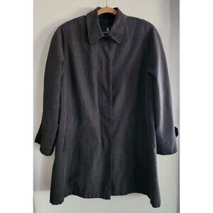 London Fog Woman's Trench Coat Black Size 1X